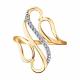 Золотое кольцо Diamant 51-110-01872-1 с фианитом