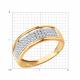 Золотое кольцо Diamant 51-110-02814-1 с фианитом