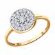Золотое кольцо Diamant 51-110-03001-1 с фианитом