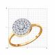 Золотое кольцо Diamant 51-110-03001-1 с фианитом