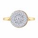 Золотое кольцо Diamant 51-110-03001-1 с фианитом