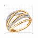 Золотое кольцо Diamant 51-110-03004-1 с фианитом