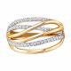 Золотое кольцо Diamant 51-110-03004-1 с фианитом