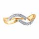 Золотое кольцо Diamant 51-110-03008-1 с фианитом