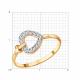 Золотое кольцо Diamant 51-110-03040-1 с фианитом