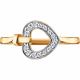 Золотое кольцо Diamant 51-110-03040-1 с фианитом