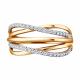 Золотое кольцо Diamant 51-110-03041-1 с фианитом