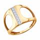 Золотое кольцо Diamant 51-110-03134-1 с фианитом