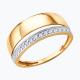 Золотое кольцо Diamant 51-110-03138-1 с фианитом