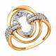Золотое кольцо Diamant 51-110-03157-1 с фианитом