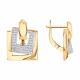 Золотые серьги Diamant 51-120-00906-1 с фианитом