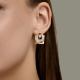 Золотые серьги Diamant 51-120-00906-1 с фианитом