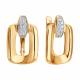Золотые серьги Diamant 51-120-00907-1 с фианитом