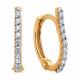 Золотые серьги Diamant 51-120-00915-1 с фианитом