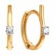 Золотые серьги Diamant 51-120-00934-1 с фианитом