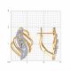Золотые серьги Diamant 51-120-01025-1 с фианитом