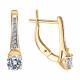 Золотые серьги SOKOLOV 51-120-01026-1 с фианитом
