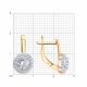 Золотые серьги Diamant 51-120-01211-1 с фианитом