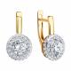 Золотые серьги Diamant 51-120-01211-1 с фианитом