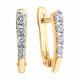 Золотые серьги Diamant 51-120-01328-1 с фианитом