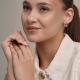 Золотые серьги Diamant 51-120-01371-1 с фианитом