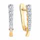 Золотые серьги Diamant 51-120-01376-1 с фианитом