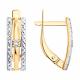 Золотые серьги Diamant 51-120-01387-1 с фианитом