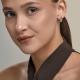 Золотые серьги Diamant 51-120-01387-1 с фианитом