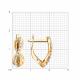 Золотые серьги Diamant 51-120-02063-1 с фианитом