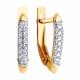 Золотые серьги Diamant 51-120-02076-1 с фианитом