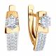 Золотые серьги Diamant 51-120-02193-1 с фианитом
