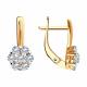 Золотые серьги Diamant 51-120-02287-1 с фианитом