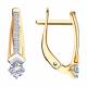 Золотые серьги Diamant 51-120-02322-1 с фианитом