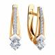 Золотые серьги Diamant 51-120-02322-1 с фианитом