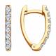 Золотые серьги Diamant 51-120-02482-1 с фианитом