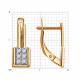 Золотые серьги Diamant 51-120-02661-1 с фианитом