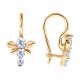 Золотые серьги Diamant 51-120-02697-1 с фианитом