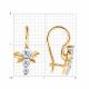 Золотые серьги Diamant 51-120-02697-1 с фианитом