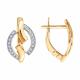 Золотые серьги Diamant 51-120-02698-1 с фианитом
