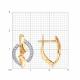 Золотые серьги Diamant 51-120-02698-1 с фианитом