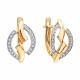 Золотые серьги Diamant 51-120-02698-1 с фианитом