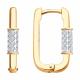 Золотые серьги Diamant 51-120-02928-1 с фианитом