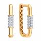 Золотые серьги Diamant 51-120-02928-1 с фианитом