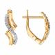 Золотые серьги Diamant 51-120-03007-1 с фианитом