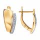 Золотые серьги Diamant 51-120-03138-1 с фианитом
