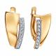 Золотые серьги Diamant 51-120-03138-1 с фианитом