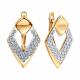 Золотые серьги Diamant 51-120-03154-1 с фианитом