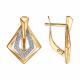 Золотые серьги Diamant 51-120-03155-1 с фианитом