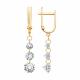 Золотые серьги Diamant 51-121-00480-1 с фианитом