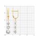 Золотые серьги Diamant 51-121-00480-1 с фианитом